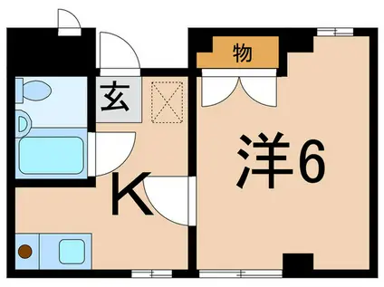 レジデンス三園(1K/4階)の間取り写真