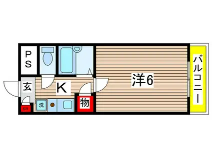 コンフォース喜(1K/2階)の間取り写真