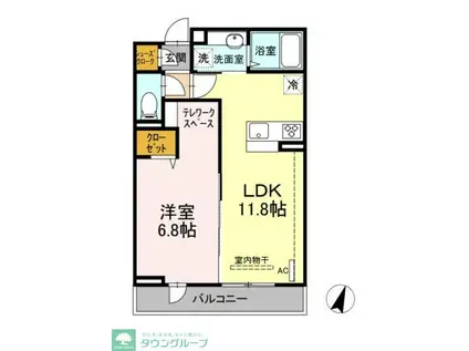 ステラ美光(1LDK/3階)の間取り写真