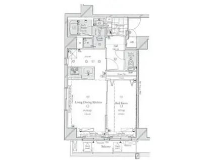 コンシェリア・デュー勝どき(1LDK/8階)の間取り写真