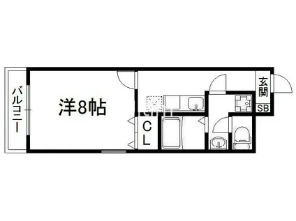 メゾン・ヴィーナス(1K/6階)の間取り写真