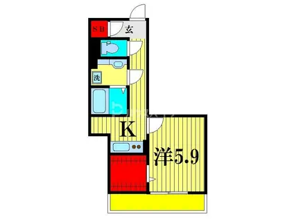 トワ・グレース柏の葉(1K/2階)の間取り写真