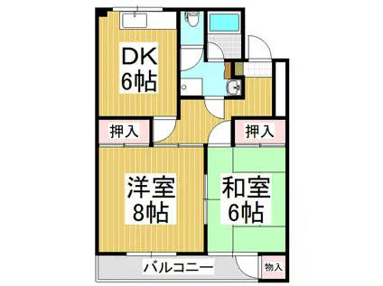 グランメゾン桐原(2DK/3階)の間取り写真