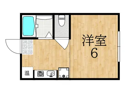 オーティス富雄(ワンルーム/2階)の間取り写真