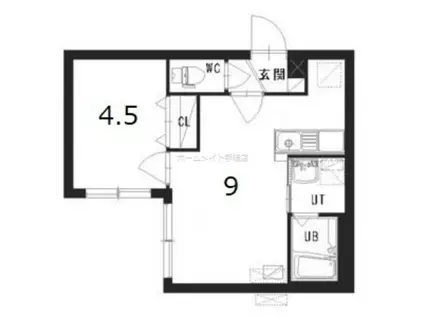 EXCELLENT HOUSE 宮の沢(1LDK/3階)の間取り写真