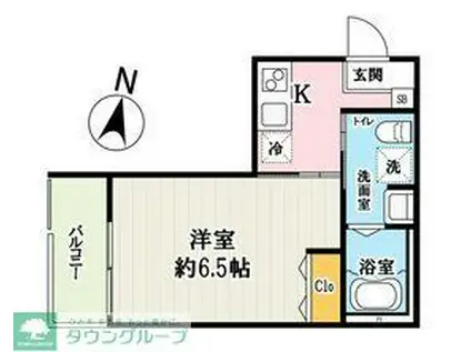 メダン・ダルジャン西大宮(1K/2階)の間取り写真