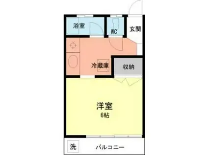 コーポルーセント(1K/2階)の間取り写真