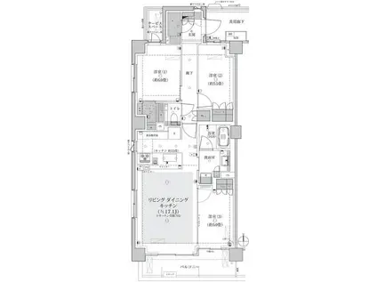 パークホームズ等々力八丁目(3LDK/1階)の間取り写真