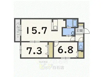 KOKOMO平和通(2LDK/4階)の間取り写真