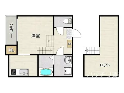 T-RESIDENCE V(1K/1階)の間取り写真