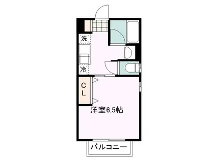 プラネット(1K/2階)の間取り写真