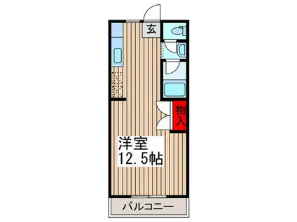 サニーフラット(ワンルーム/1階)の間取り写真