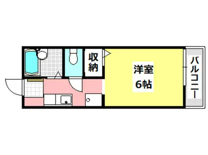 メルベーユ箕面(1K/1階)の間取り写真