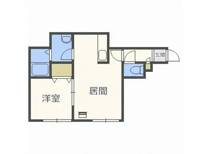 ライラスN7(1LDK/2階)の間取り写真