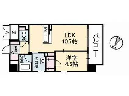 フォルト・マーレ(1LDK/6階)の間取り写真