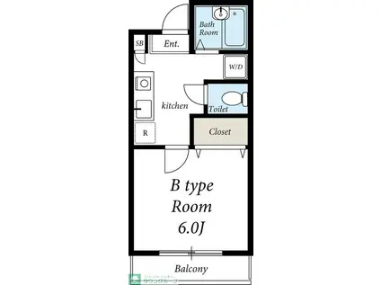 リリックコート梅田(1K/1階)の間取り写真
