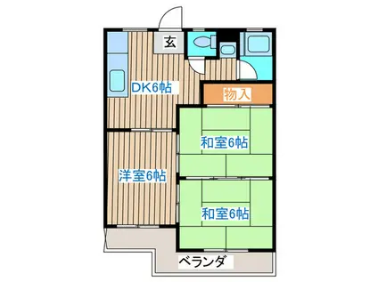 ABEコーポ(3DK/2階)の間取り写真
