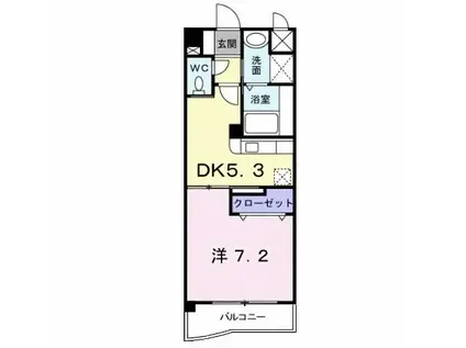 エス・テイト守恒(1DK/3階)の間取り写真