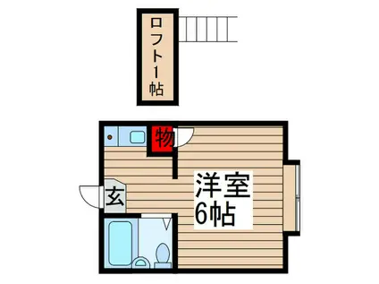 ベルピア五香第一(ワンルーム/1階)の間取り写真