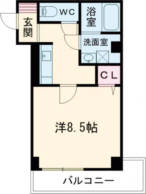 VILLA MARIA 高徳町(1K/2階)の間取り写真