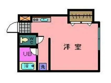 コーポエイト(ワンルーム/2階)の間取り写真