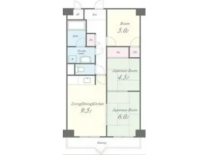 メゾン プランシェール(2LDK/3階)の間取り写真