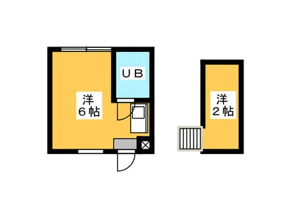 メゾン中落合(ワンルーム/2階)の間取り写真