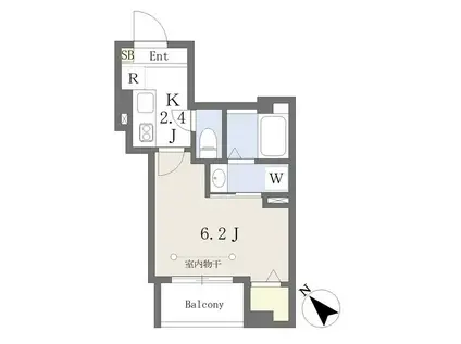 BAUP TOKYO(1K/3階)の間取り写真