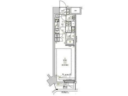 RELUXIA CITY 北新宿(ワンルーム/3階)の間取り写真