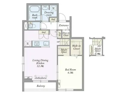 MY STYLE VINTAGE 大和南林間(1LDK/2階)の間取り写真