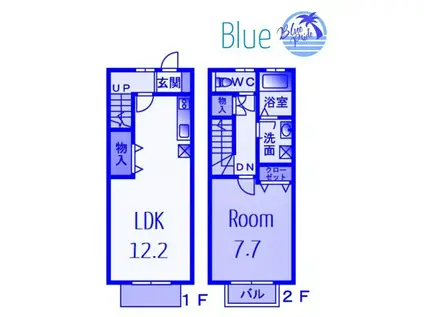 デザインメゾン東海岸北(1LDK/1階)の間取り写真