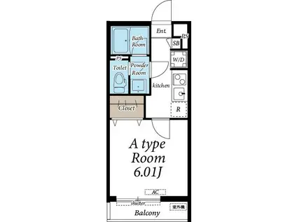 リブリ・フィリア(1K/2階)の間取り写真