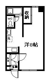 YOU HOPE(ワンルーム/2階)の間取り写真