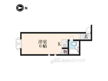 フレッシュフィールド(ワンルーム/5階)の間取り写真