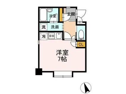 メゾンセノーテ(ワンルーム/5階)の間取り写真