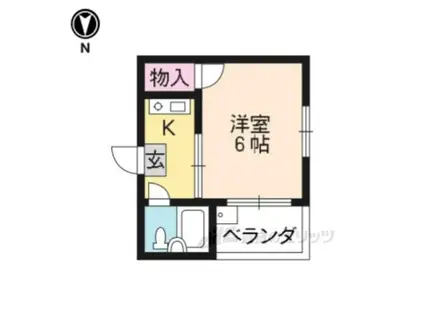 ユニハイツ(1K/2階)の間取り写真