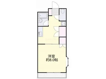 コーポ新川(1K/2階)の間取り写真