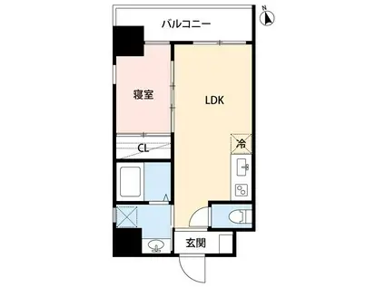 タツミ大橋(1LDK/4階)の間取り写真