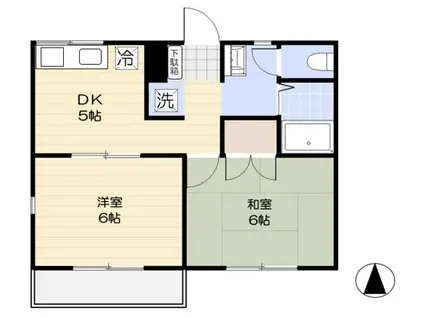 アネックス峠(2DK/2階)の間取り写真