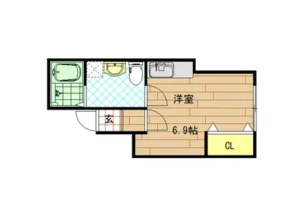 ココファイン田島(ワンルーム/2階)の間取り写真