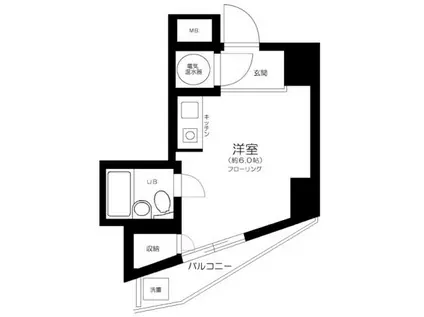 シティハイツ日本橋(ワンルーム/8階)の間取り写真