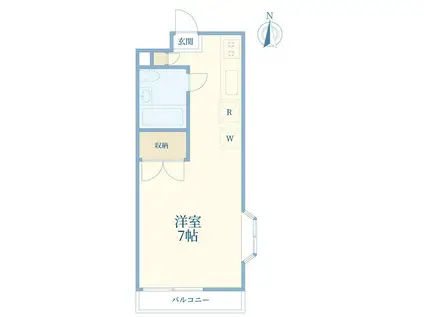 サンメール駒沢(ワンルーム/3階)の間取り写真