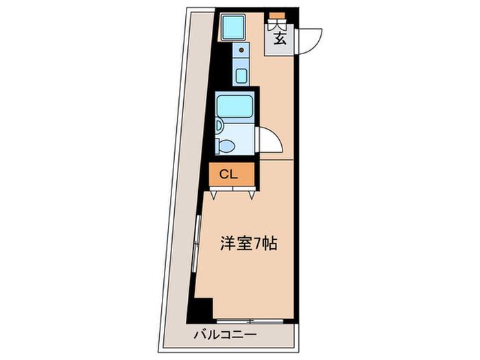 ファーストヒル(ワンルーム/2階)の間取り写真