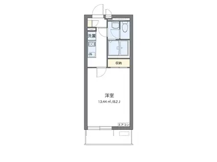 クレイノコンフォール杭瀬北新町(1K/2階)の間取り写真