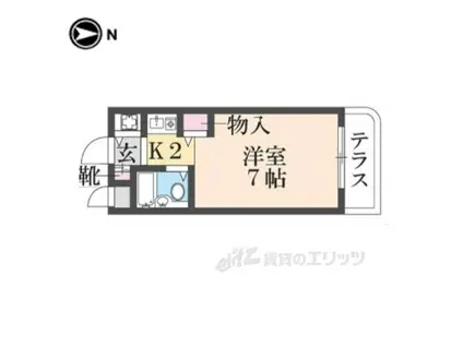 ロイヤルメゾン塚口XⅢ(1K/3階)の間取り写真