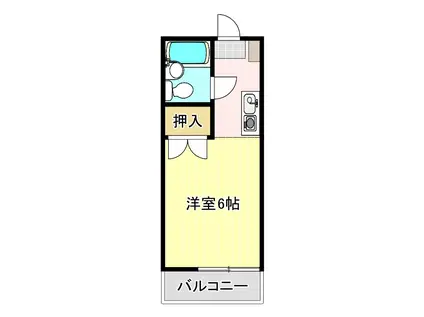 グランフォルム高丘(1K/5階)の間取り写真