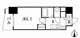 プレサンスSAKAEリバースタイル(1K/3階)の間取り写真