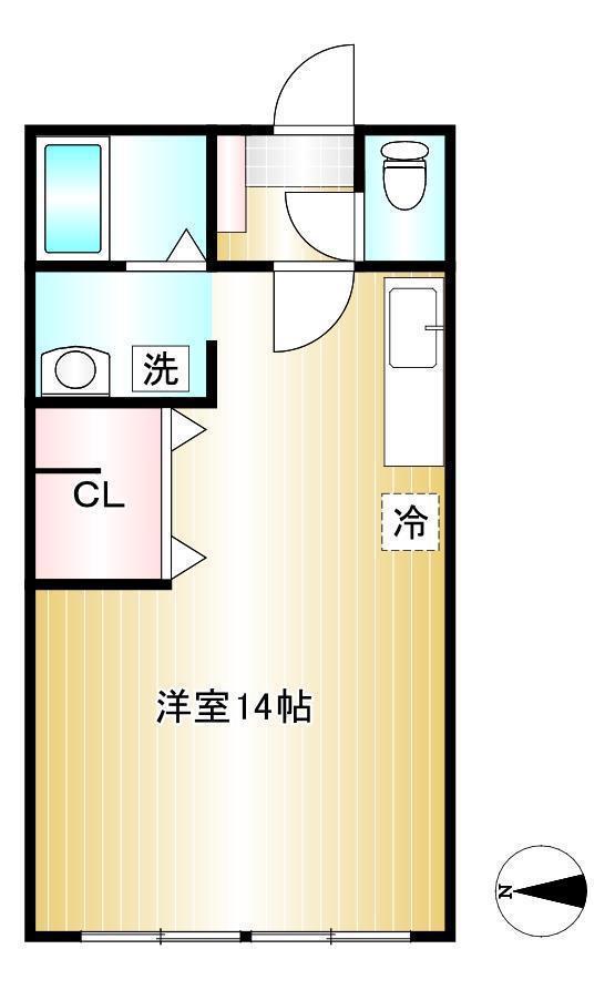 コーポ蓮沼(ワンルーム/2階)の間取り写真