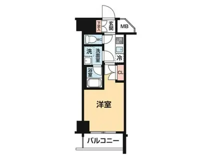 クラリッサ大通公園(1K/3階)の間取り写真