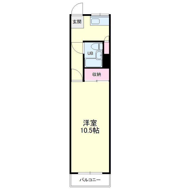 アビタ08(1K/1階)の間取り写真